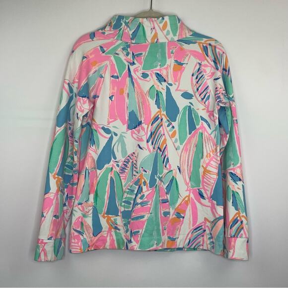 Lily Pulitzer Skipper Pullover Out To Sea quarter zip athletic jacket Medium - Picture 7 of 11